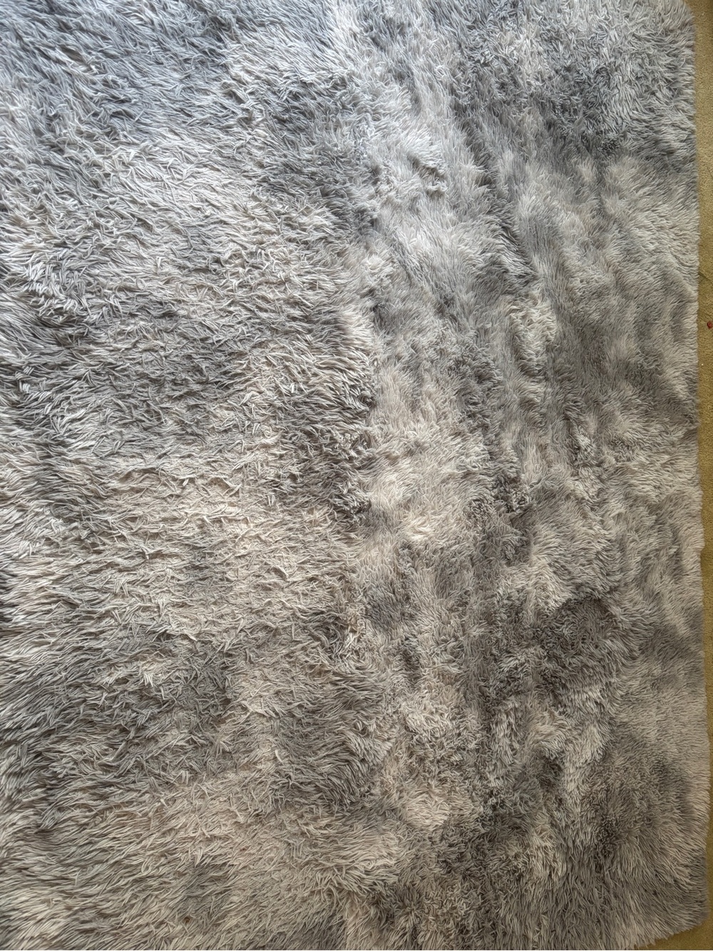 Plush Gray Faux Fur Area Rug - Soft Shag Home Accent 60x80inch